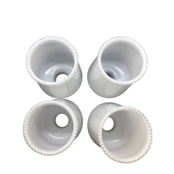 VINTAGE WHITE FROSTED GLASS LAMP SHADES 1 1/2" FITTER 2 QTY Replacement - Picture 10 of 16